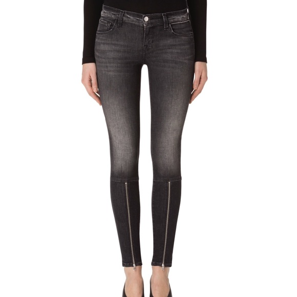 J Brand Mid Rise Maria Y Black Heather Skinny Jean
